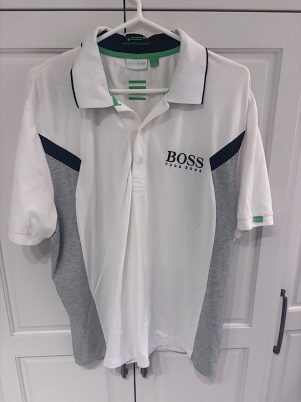 BOSS White & Gray Polo Shirt xxl